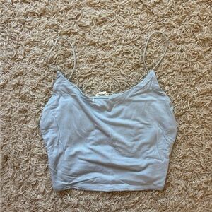 Garage Light Blue Fitted Tank Top